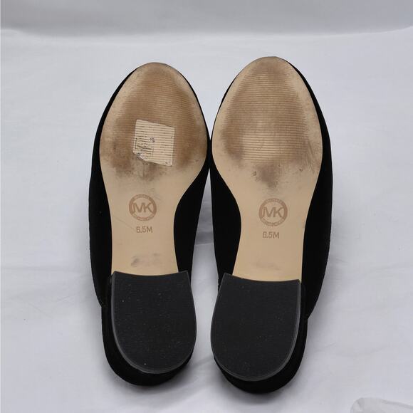 MICHAEL Michael Kors Womens Velvet Mules Size 6.5 Black Crystal Slide Glam - Picture 10 of 10